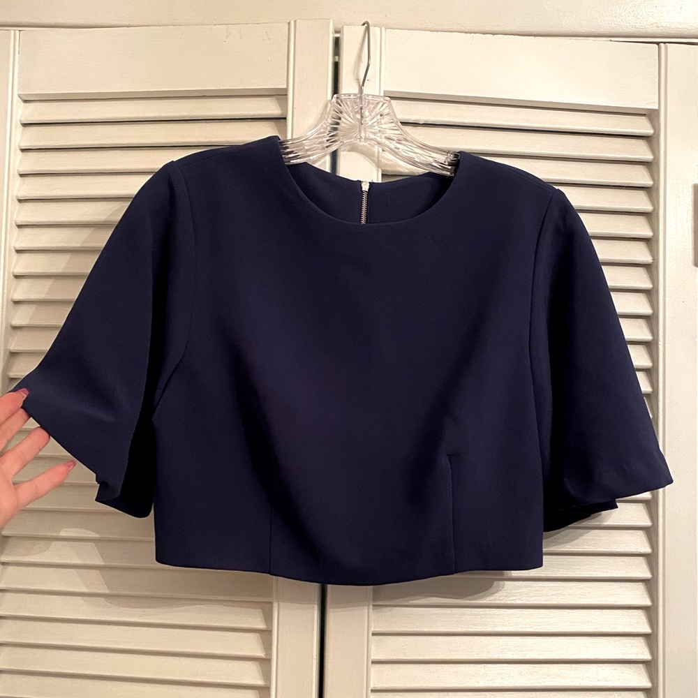 COPY - Zara navy blue crop top
